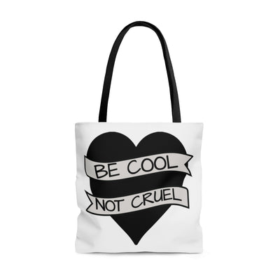 Be Cool Not Cruel AOP Tote Bag