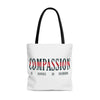 Compassion is Always in Fashion AOP Tote Bag