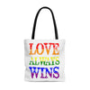 Love Always Wins AOP Tote Bag