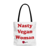 Nasty Vegan Woman AOP Tote Bag