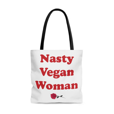 Nasty Vegan Woman AOP Tote Bag