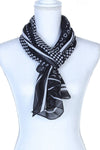 Polka Dots Pattern Sheer Oblong Scarf