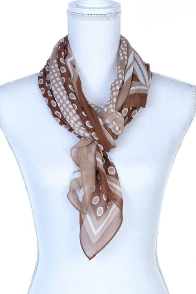 Polka Dots Pattern Sheer Oblong Scarf