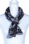 Sheer Printed Oblong Scarf