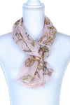 Sheer Printed Oblong Scarf